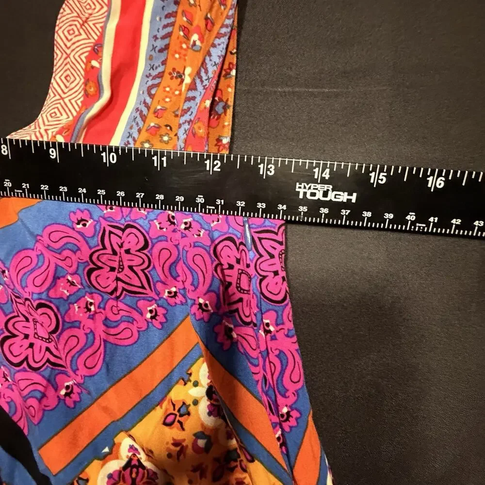 Free People Maritzah Patchwork Palazzo Jumpsuit Size 8